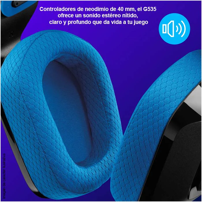 Auriculares inalámbricos con micrófono Logitech G535 PC/PS - black - Image 5